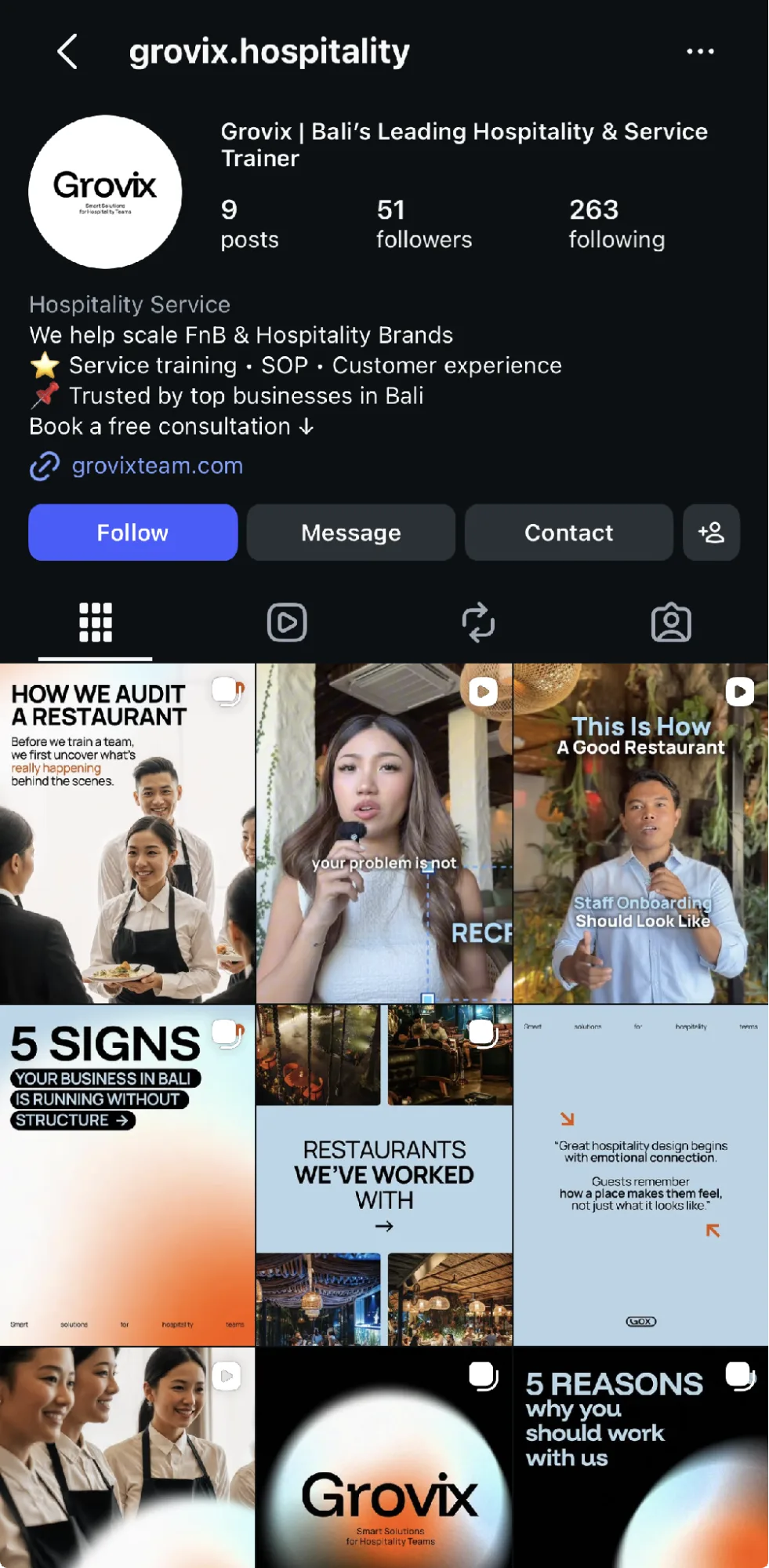 Grovix Instagram Profile